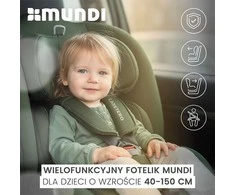 Vaiku Baze Autokėdute Caretero Mundi I-size 0-36 kg., Juodas