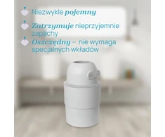 Teleskopinis baltas sauskelnių konteineris Chicco