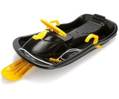 Dantoy Classic - rogės su vairu ir stabdžiais 95 cm | Juoda