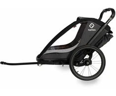 Hamax Cocoon One - vienvietė 2in1 dviračio priekaba, priekaba ir vežimėlis | Pilka/juoda