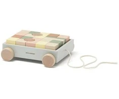 Kid's Concept - Vežimėlis su EDVIN kaladėlėmis | Daugiaspalvis (EDVIN)