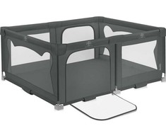 Vaikų maniežas Florence Easy Fold, 150x180 cm, Lionelo Pilkas Graphite