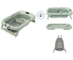 Maxi-Cosi Indigo Plus - składana, kompaktowa wanienka niemowlęca su termometrem | Sage Žalias