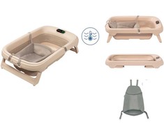 Maxi-Cosi Indigo Plus - składana, kompaktowa wanienka niemowlęca su termometrem | Muted Terra