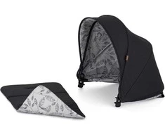Petite&amp;Mars Royal 2/3 Hood - vežimėlio gaubtas + dvigubas įdėklas | Tobulas Juodas