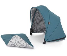 Petite&amp;Mars Royal 2/3 Canopy - vežimėlio stogelis + dvipusis įdėklas | Vandenyno mėlyna