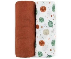 Petite&amp;Mars Misty - bambukiniai muslininiai vystyklai, 2 vnt. rinkinys | Celestial Planets