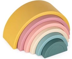 Petite&amp;Mars Rainbow - žaislas, silikoninė dėlionė | Intensyvi ochra