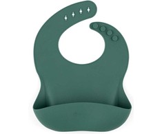 Silicone Bib Žalias 6m+ PETITE&amp;MARS