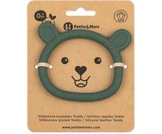 Petite&amp;Mars Teddy - meškiuko formos silikoninis dantukas | Misty Žalias