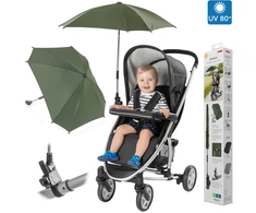 „Reer“ skėtis nuo saulės – universalus UV 80+ skėtis nuo saulės | Chaki spalvos
