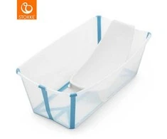 Stokke Flexi Bath - sulankstoma vaikiška vonia su įdėklu | Ledyno mėlyna