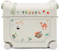 Kelioninis Stokke JetKids BedBox – vaikiškas lagaminas su lovos funkcija | Jūros žalia
