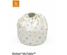 Stokke MuTable Storage Bag V2 - medvilninis žaislų krepšys | Daugiaspalvės žvaigždės