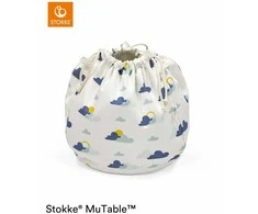 Stokke MuTable Storage Bag V2 - medvilninis žaislų krepšys | Debesys
