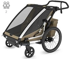 Thule Chariot Cross 2 Dviguba dviračio priekaba | G3 išblukęs chaki