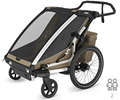 Thule Chariot Cross 2 Dviguba dviračio priekaba | G3 išblukęs chaki