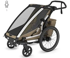 Thule Chariot Cross 2 - vienguba dviračio priekaba | G3 išblukęs chaki