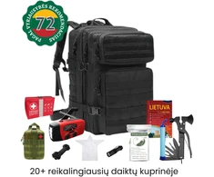 72Hlt 72h išgyvenimo kuprinė (juoda)