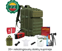 72Hlt 72h išgyvenimo kuprinė (zalia)