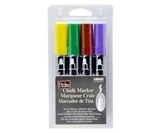 Marvy Uchida Kreidiniai markeriai Marvy Bistro Chalk Marker #480-4D 4vnt.