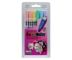 Marvy Uchida Markeriai įvairių paviršių dekoravimui Marvy Decocolor Paint Marker Fine #200-6B Pastel. 6vnt.