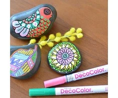 Marvy Uchida Markeriai įvairių paviršių dekoravimui Marvy Decocolor Paint Marker Fine #200-6C Hot Colors. 6vnt.