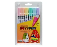 Marvy Uchida Markeriai įvairių paviršių dekoravimui Marvy Decocolor Paint Marker Broad #300-6B Pastel. 6 vnt.