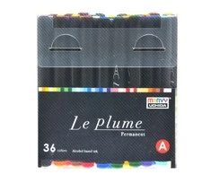 Marvy Uchida Permanentiniai markeriai teptukiniu antgaliu "Le Plume Permanent" #3000-36A 36 vnt.