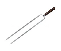 Bbq Expert Dvigubas iešmas su medine rankena 50cm