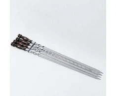 Bbq Expert Iešmai šašlykams su medine rankena 45cm (4 vnt.)