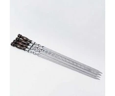 Bbq Expert Iešmų šašlykams su medine rankena 55cm komplektas (12vnt)