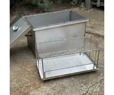 Bbq Expert Rūkykla žuviai bei mėsai 45L su hidro sklende! (Nerūdijančio plieno)