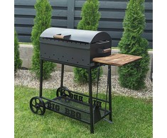 Bbq Expert Šašlykinė 104x47x92 cm, su lentyna ir ratukais, metalo storis 4mm