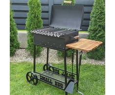 Bbq Expert Šašlykinė 88x47x92 cm, su lentyna ir ratukais, metalo storis 3mm