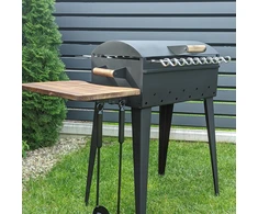 Bbq Expert Šašlykinė su dangčiu ir lentyna 60x35x20 cm, metalo storis 4mm VIP komplektacija