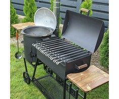 Bbq Expert Šašlykinė - viryklė 12-16l kazanui, su lentyna ir ratukais, metalo storis 4mm