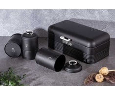 Duoninė su indeliais kavai, arbatai ir cukrui Berlinger Haus Juodas Sidabrinis BH-6754