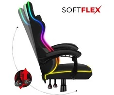 Žaidimų kėdė Huzaro Force 4.4, RGB juoda