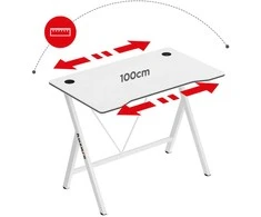 "Huzaro Hero 1.4 Baltas Gaming Desk" žaidimų stalas