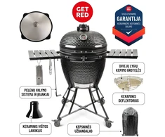 Get Red GET Raudonas KAMADO KEPSNINĖ 24 colių (60 cm) ir 12l kazano komplektas