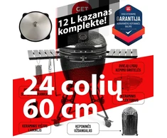 Get Red GET Raudonas KAMADO KEPSNINĖ 24 colių (60 cm) ir 12l kazano komplektas