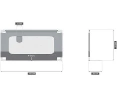 Barjeras lovai, lovos apsauga, turėklas „TULANO Cover 44“, 140 cm čiužiniui, reguliuojamas