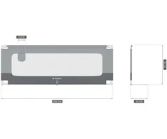 Barjeras lovai, lovos apsauga, turėklas „TULANO Cover 40“, 200 cm čiužiniui, reguliuojamas