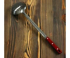 Kapgir Kiaurasamtis uzbekiškam kazanui 45 cm su medine rankena (gilus)