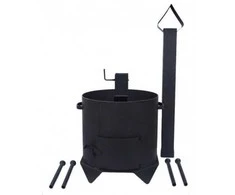Kazanas su krosnele, 10 L (kazanas Namangan) ir 360 mm krosnelė (plienas 3 mm)