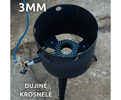 Kazan Mangal Krosnelė dujinė kazanui 8-12L / skersmuo 36cm / plienas 3mm