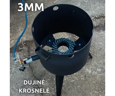 Kazan Mangal Krosnelė dujinė kazanui 8-12L / skersmuo 36cm / plienas 3mm (be degiklio)