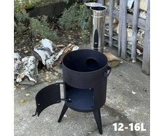 Kazan Mangal Krosnelė kazanui 12-16L / skersmuo 40cm / plienas 3mm (su kaminu)