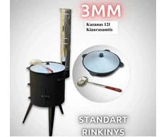 Kazan Mangal Krosnelė kazanui / 12l Kazanas / Kiaurasamtis